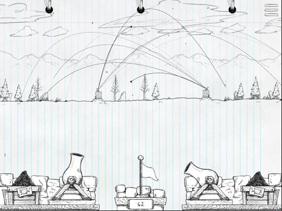 Notebook Artillery game screenshot